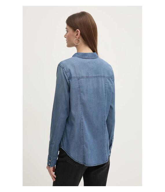 Τζιν πουκάμισο Guess χρώμα: μπλε, W5RH0H D4NA0
