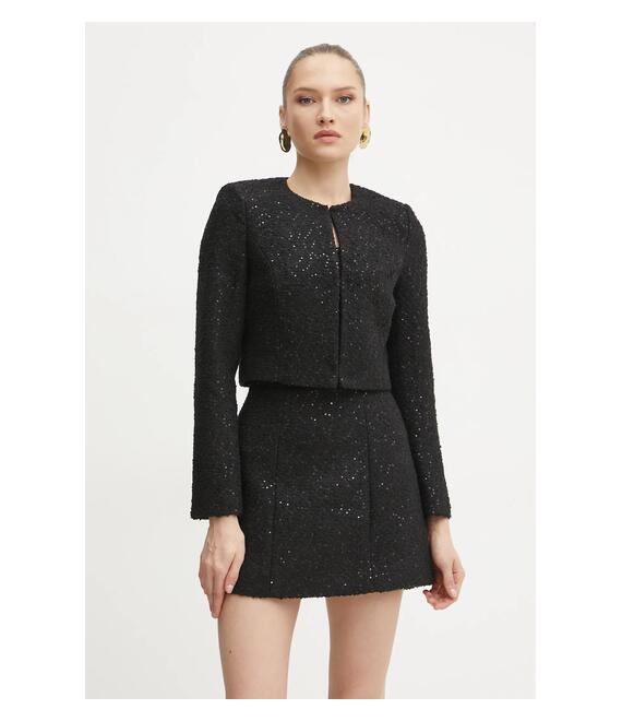 Σακάκι Marciano Guess BOUCLE χρώμα: μαύρο, 5RGN18 7261A