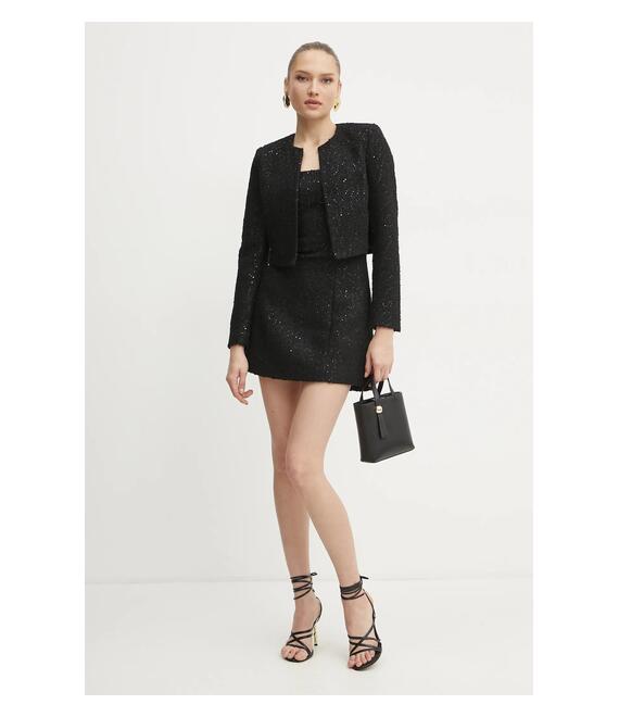 Σακάκι Marciano Guess BOUCLE χρώμα: μαύρο, 5RGN18 7261A