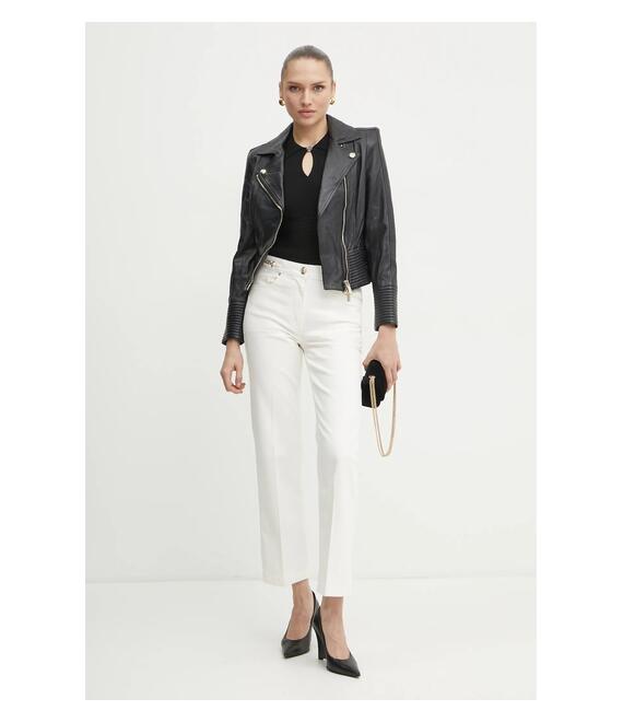 Δερμάτινo jacket Marciano Guess PEGGY γυναικεία, χρώμα: μαύρο, 5RGL11 7167Z