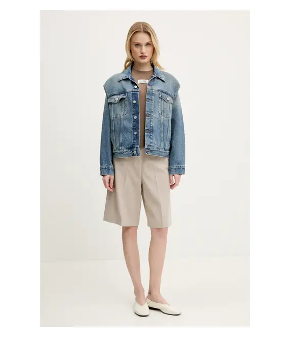 Τζιν μπουφάν MM6 Maison Margiela χρώμα: μπλε, S52AM0308.M30018