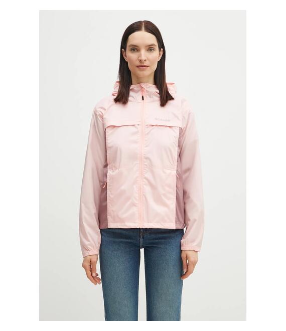 Μπουφάν Columbia Crested Canyon Windbreaker χρώμα: ροζ, 2116481