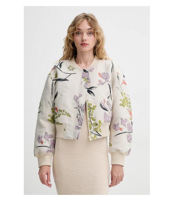 Μπουφάν bomber Stine Goya χρώμα: μπεζ, SG-SS25-J028-2269
