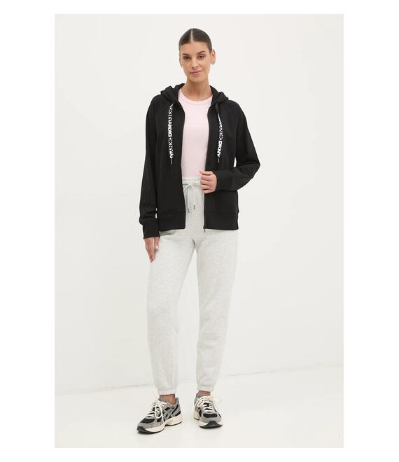 Μπλούζα Dkny χρώμα: μαύρο, με κουκούλα, DP5J9510