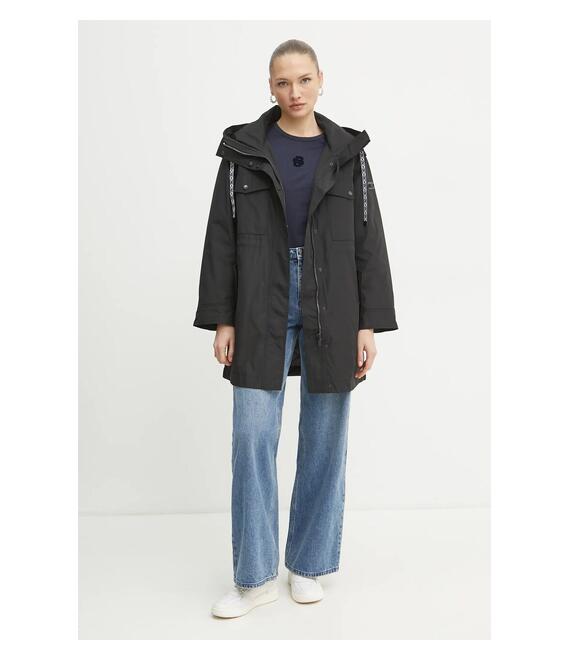 Παρκά MICHAEL Michael Kors χρώμα: μαύρο, MR520HB7LD