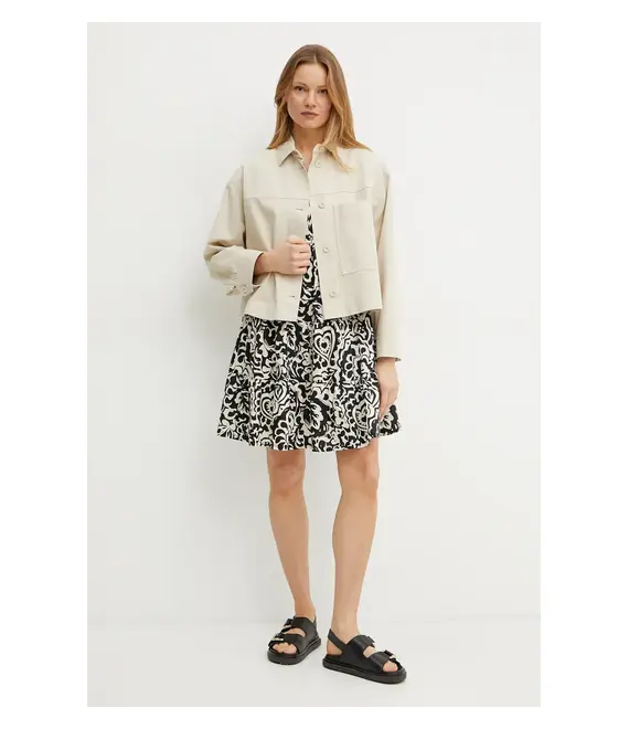 Βαμβακερό μπουφάν Weekend Max Mara χρώμα: μπεζ, 2515041081600