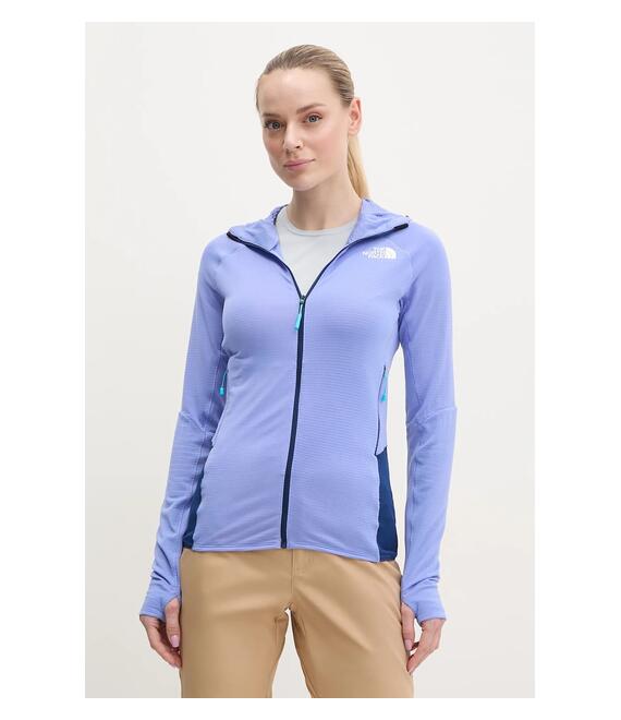 Αθλητική μπλούζα The North Face Bolt Polartec χρώμα: μοβ, με κουκούλα, NF0A8BSZ9W91
