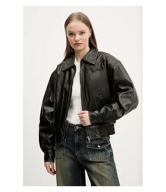 Μπουφάν Guess Originals χρώμα: μαύρο, W5RL37 WGTF0
