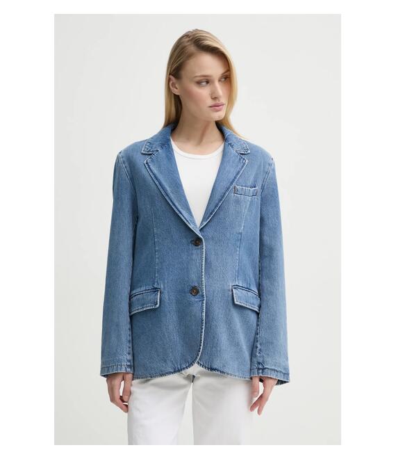 Τζιν μπουφάν Levi's STELLA RELAXED BLAZER χρώμα: μπλε, 001FX