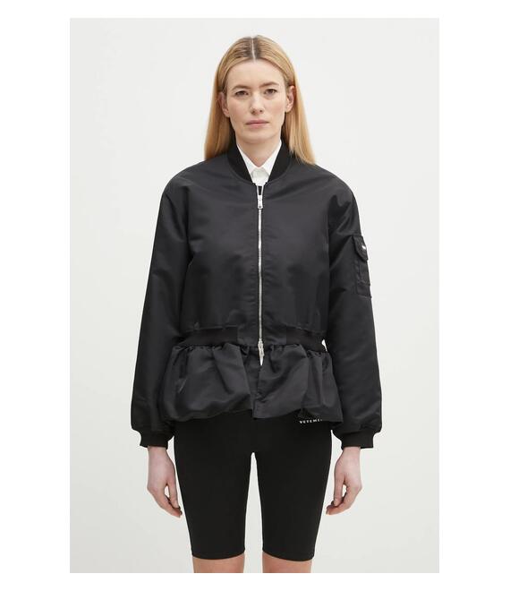 Coperni Gathered Hem Bomber χρώμα: μαύρο, COPBL24F3003