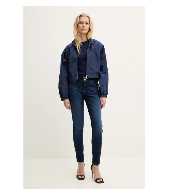 Μπουφάν Guess FLORIE χρώμα: ναυτικό μπλε, W5GL18 WH5X2
