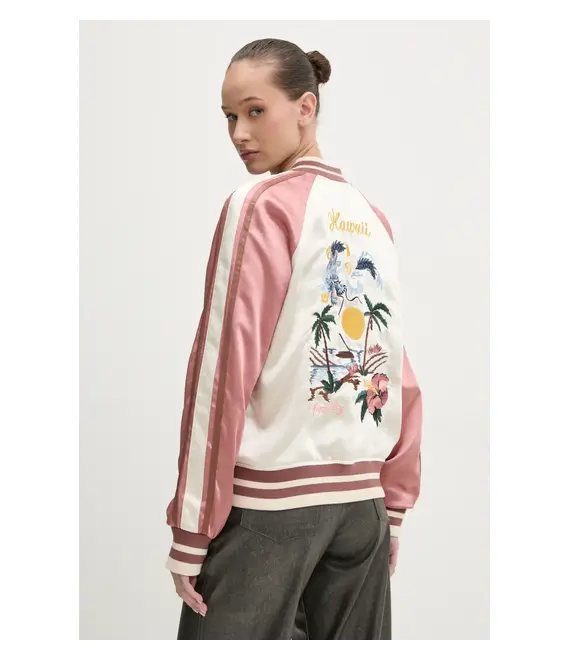 Μπουφάν bomber Superdry χρώμα: μπεζ, W5011864A-3KU
