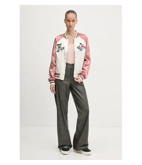 Μπουφάν bomber Superdry χρώμα: μπεζ, W5011864A-3KU