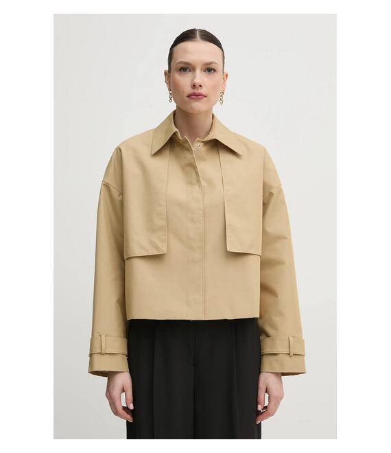 Παλτό Calvin Klein χρώμα: μπεζ, K20K208379