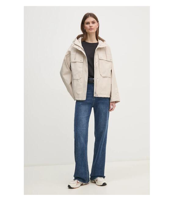 Μπουφάν Tommy Hilfiger χρώμα: μπεζ, WW0WW44421