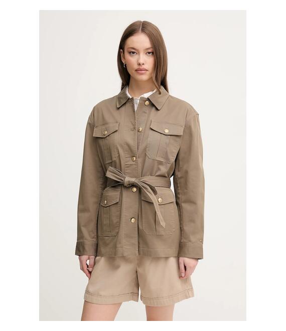 Πουκάμισο μπουφάν Tommy Hilfiger χρώμα: πράσινο, WW0WW45933
