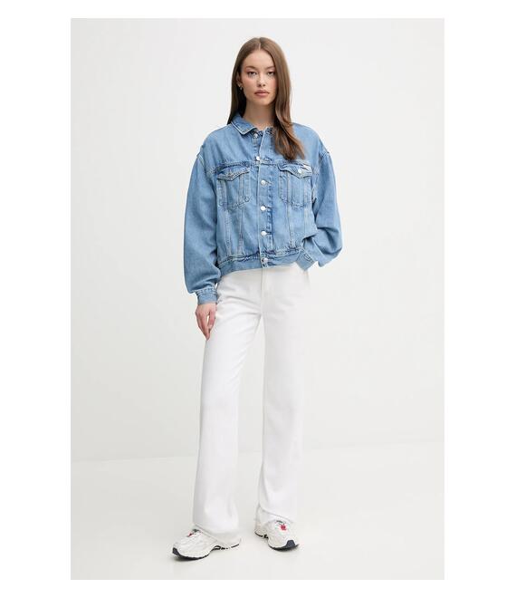 Τζιν μπουφάν Calvin Klein Jeans χρώμα: μπλε, J20J225182