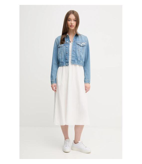 Τζιν μπουφάν Calvin Klein Jeans χρώμα: μπλε, J20J225184