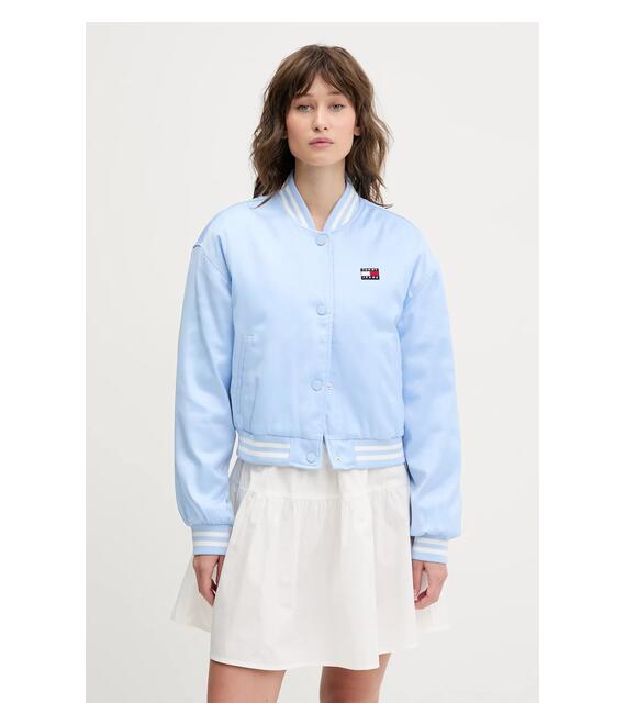 Μπουφάν bomber Tommy Jeans χρώμα: μπλε, DW0DW20229