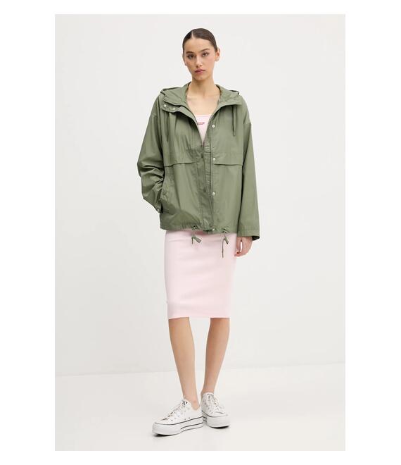 Μπουφάν Tommy Jeans χρώμα: πράσινο, DW0DW20231