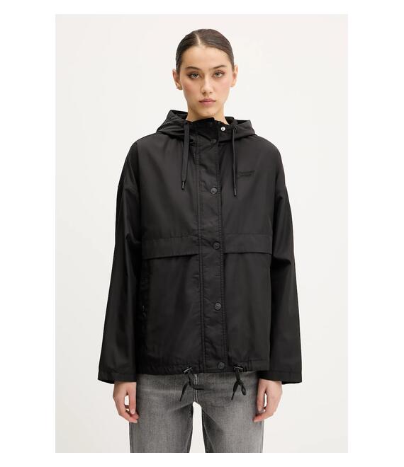 Μπουφάν Tommy Jeans χρώμα: μαύρο, DW0DW20231
