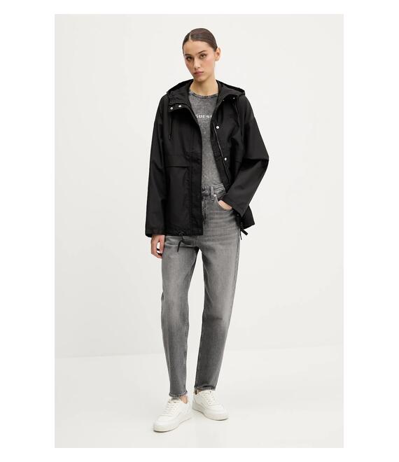 Μπουφάν Tommy Jeans χρώμα: μαύρο, DW0DW20231