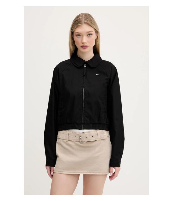 Μπουφάν Tommy Jeans χρώμα: μαύρο, DW0DW20403