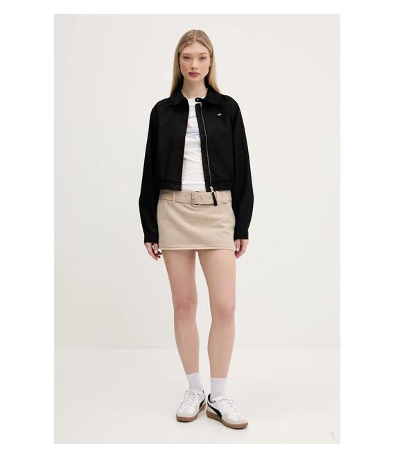 Μπουφάν Tommy Jeans χρώμα: μαύρο, DW0DW20403