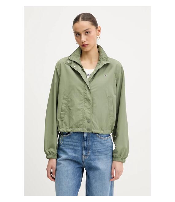 Μπουφάν Tommy Jeans χρώμα: πράσινο, DW0DW20439