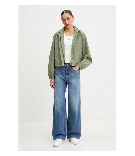 Μπουφάν Tommy Jeans χρώμα: πράσινο, DW0DW20439