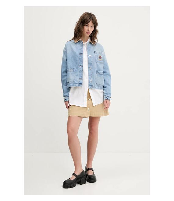 Τζιν μπουφάν Tommy Jeans χρώμα: μπλε, DW0DW20568
