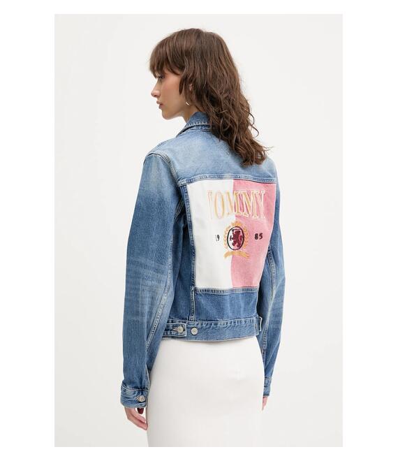 Μπουφάν Tommy Jeans χρώμα: μπλε, DW0DW20570