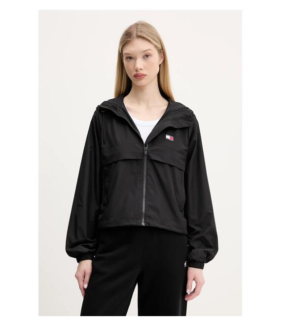 Μπουφάν Tommy Jeans χρώμα: μαύρο, DW0DW20672