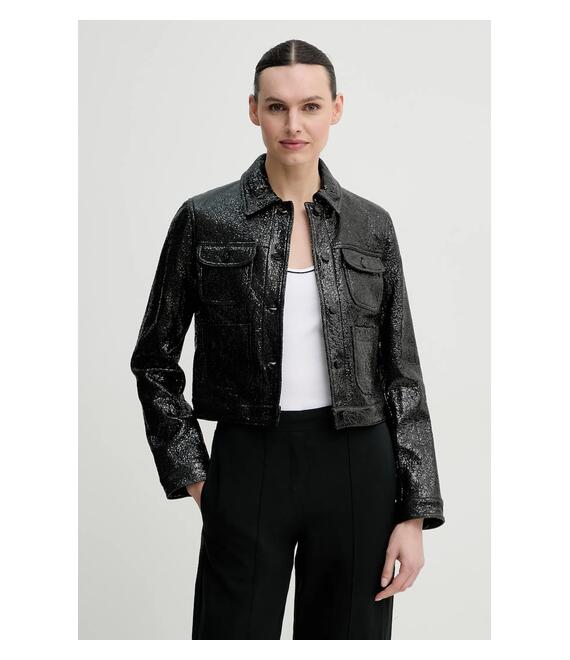 Μπουφάν The Kooples χρώμα: μαύρο, FBLO30018K
