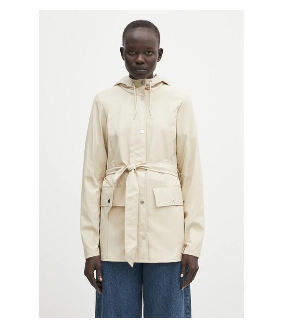 Μπουφάν Rains Curve Jacket W3 χρώμα: μπεζ, 12100.26