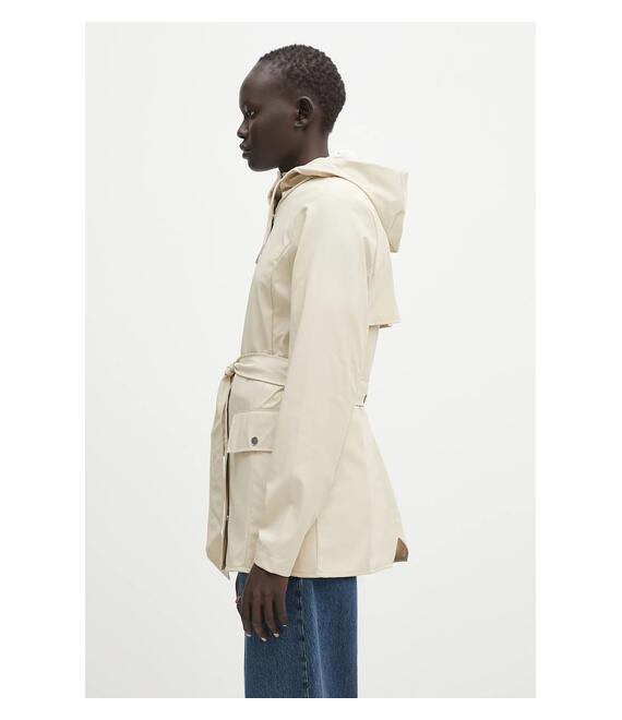 Μπουφάν Rains Curve Jacket W3 χρώμα: μπεζ, 12100.26