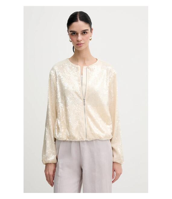 Μπουφάν Sisley χρώμα: μπεζ, 27IYLN05P