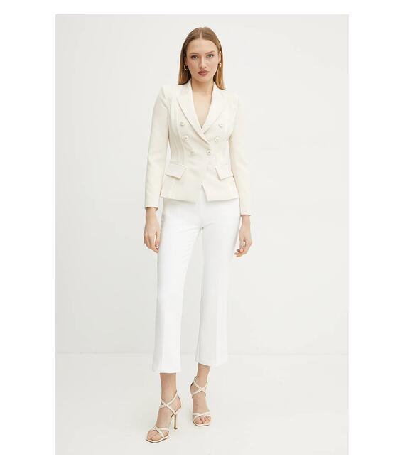 Σακάκι Elisabetta Franchi χρώμα: μπεζ, GI14251E2