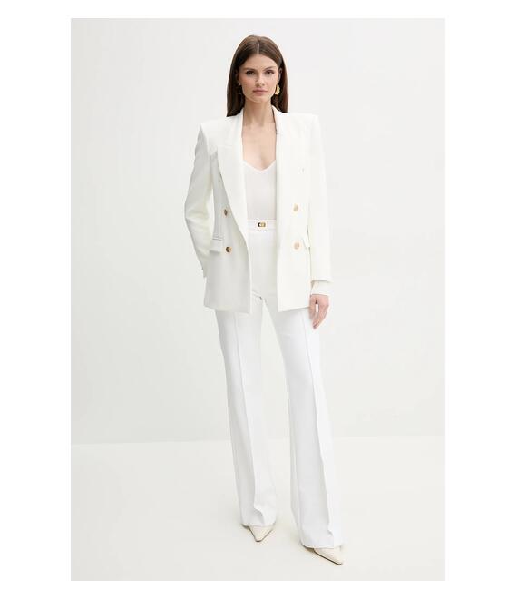 Σακάκι Elisabetta Franchi χρώμα: μπεζ, GI14751E2