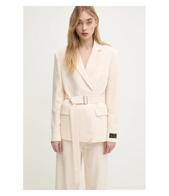 Σακάκι MSGM χρώμα: μπεζ, 3841MDG24.257106