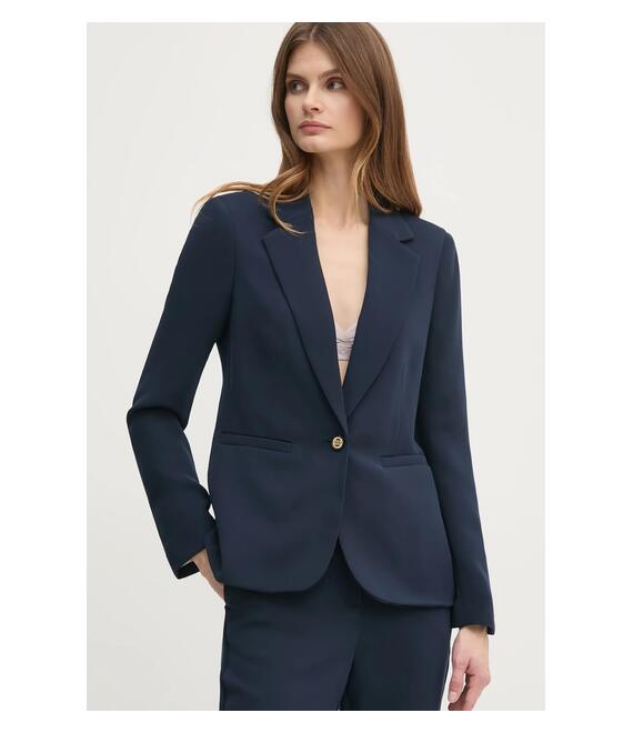 Σακάκι Tommy Hilfiger χρώμα: ναυτικό μπλε, WW0WW44096