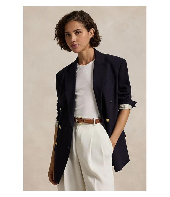 Μάλλινο σακάκι Polo Ralph Lauren χρώμα: ναυτικό μπλε, 211952717