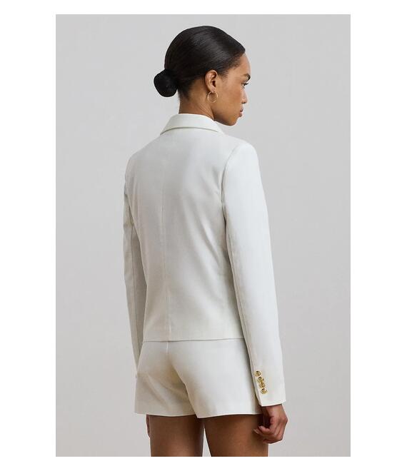 Βαμβακερό blazer Lauren Ralph Lauren χρώμα: άσπρο, 200957205