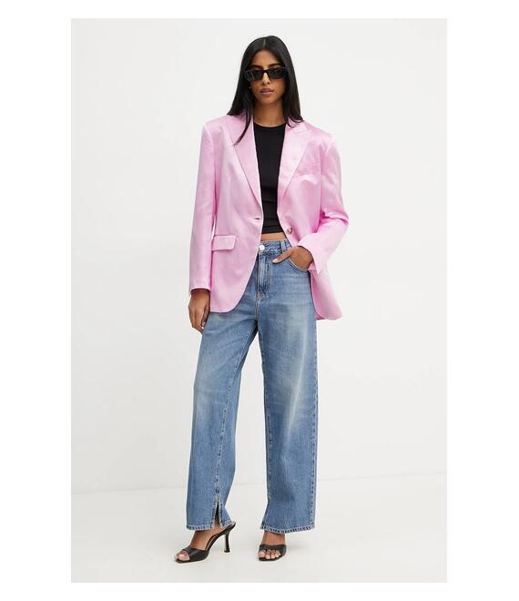Blazer με μείγμα λινών Pinko χρώμα: ροζ, 104716 A2BP