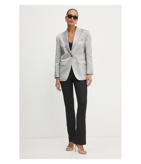 Blazer με μείγμα λινών Pinko χρώμα: γκρι, 104716 A2BP