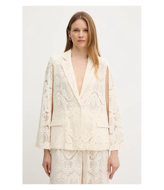 Σακάκι Twinset χρώμα: μπεζ, 251TS2190