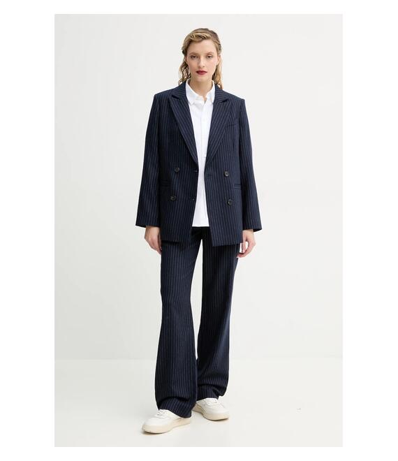 Μάλλινο σακάκι A.P.C. veste lucy χρώμα: ναυτικό μπλε, WOARO.F03212