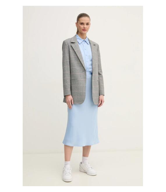 Μάλλινο σακάκι Pepe Jeans FLAVIA χρώμα: γκρι, PL402503