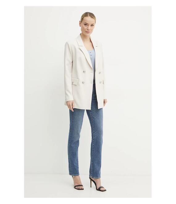 Σακάκι Guess χρώμα: μπεζ, W5RN49 WGX02