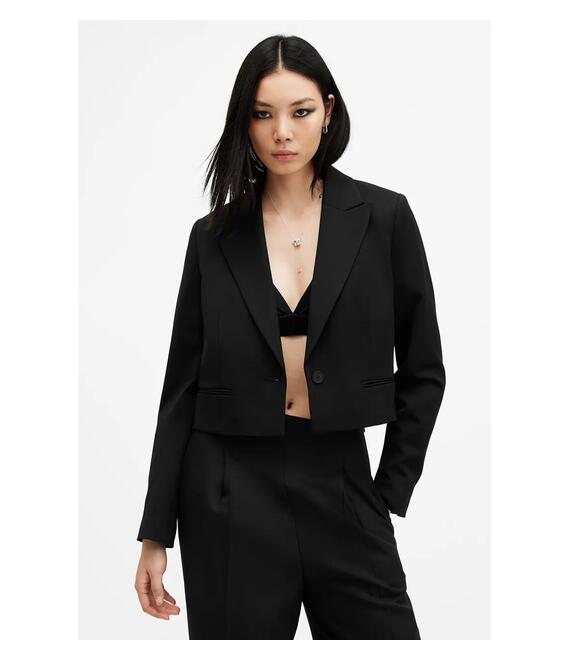 Σακάκι AllSaints SHORES χρώμα: μαύρο, W014QB